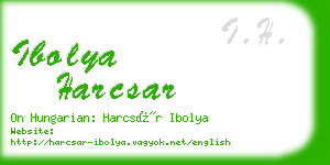 ibolya harcsar business card